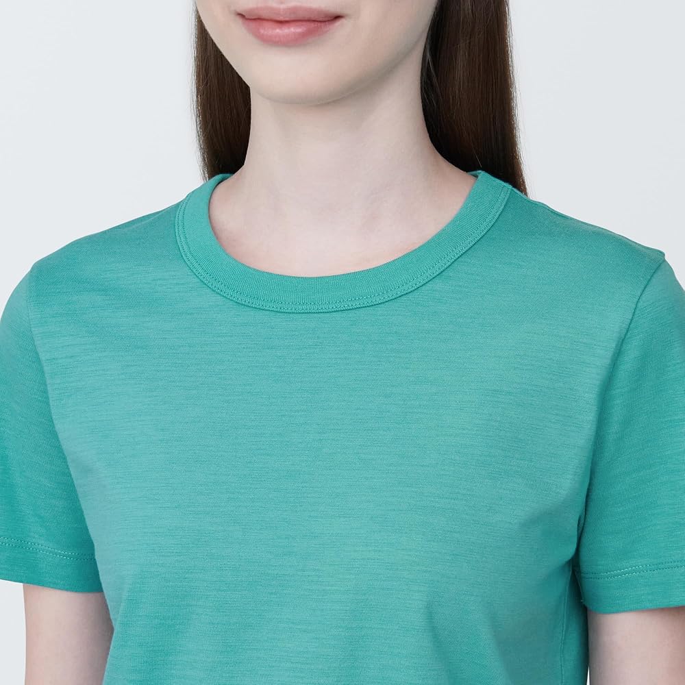ミニー❣️ FujiiKaze2025NATourポテチTシャツグリーンL Amazon | 無印良品 婦人 ムラ糸ショート丈半袖Tシャツ (クルー